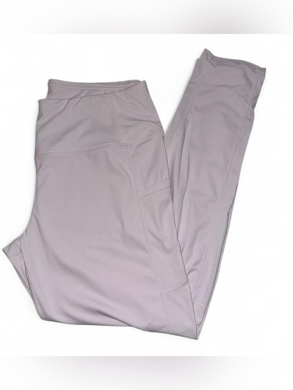 High-Waist Lavender Performance Leggings with Side Pocket